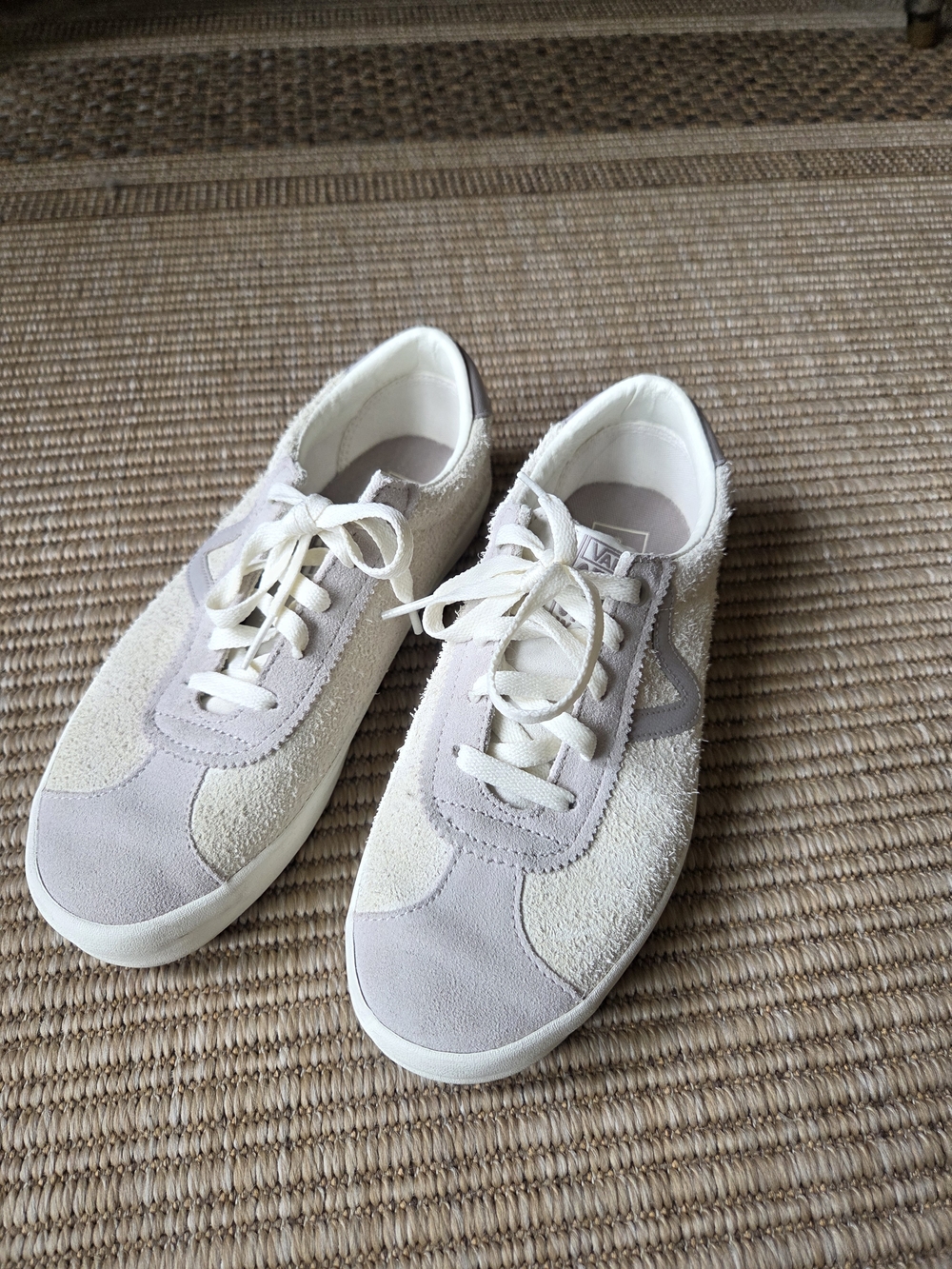 Vans Casual Women's Cream & Light Gray Suede Sneakers